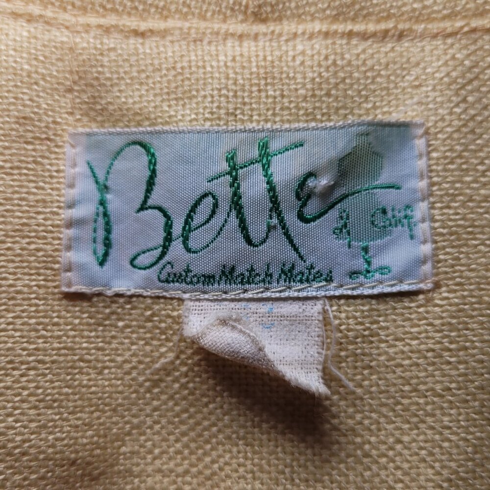 Vtg Bette of California Yellow Sleeveless Vest Custom Match Mates Quiet Luxury - Picture 4 of 8
